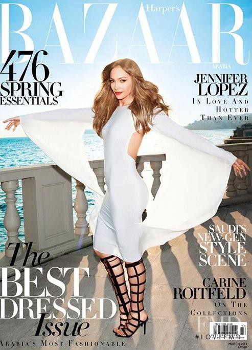 Jennifer Lopez featured on the Harper\'s Bazaar Arabia cover from March 2013