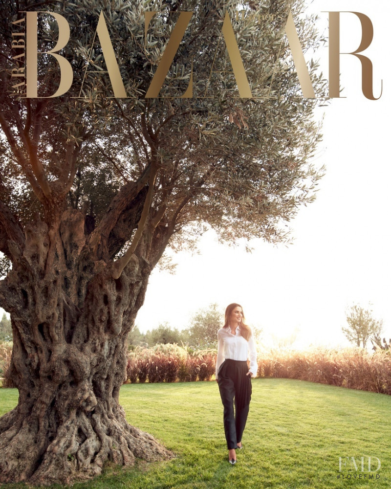 Queen Rania of Jordan featured on the Harper\'s Bazaar Arabia cover from March 2019