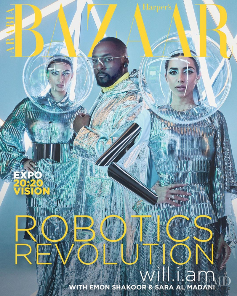 William Adams, Sara Al Madani, Emon Shakoor, featured on the Harper\'s Bazaar Arabia cover from November 2019
