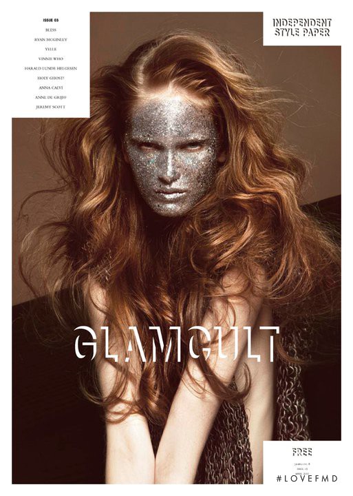 Michelle den Hollander featured on the Glamcult cover from April 2011