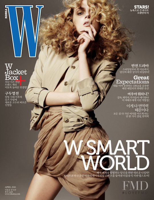 Lily Donaldson featured on the W Korea cover from April 2010