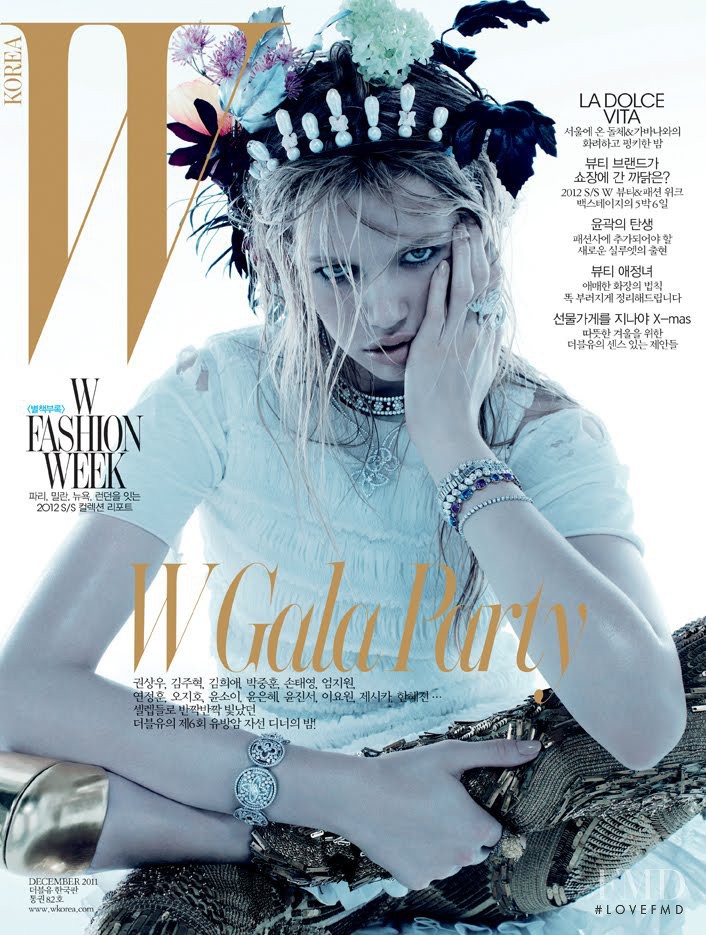 Hailey Clauson featured on the W Korea cover from December 2011
