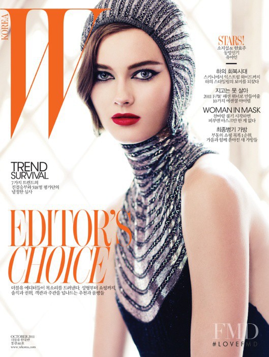 Monika Jagaciak featured on the W Korea cover from October 2011
