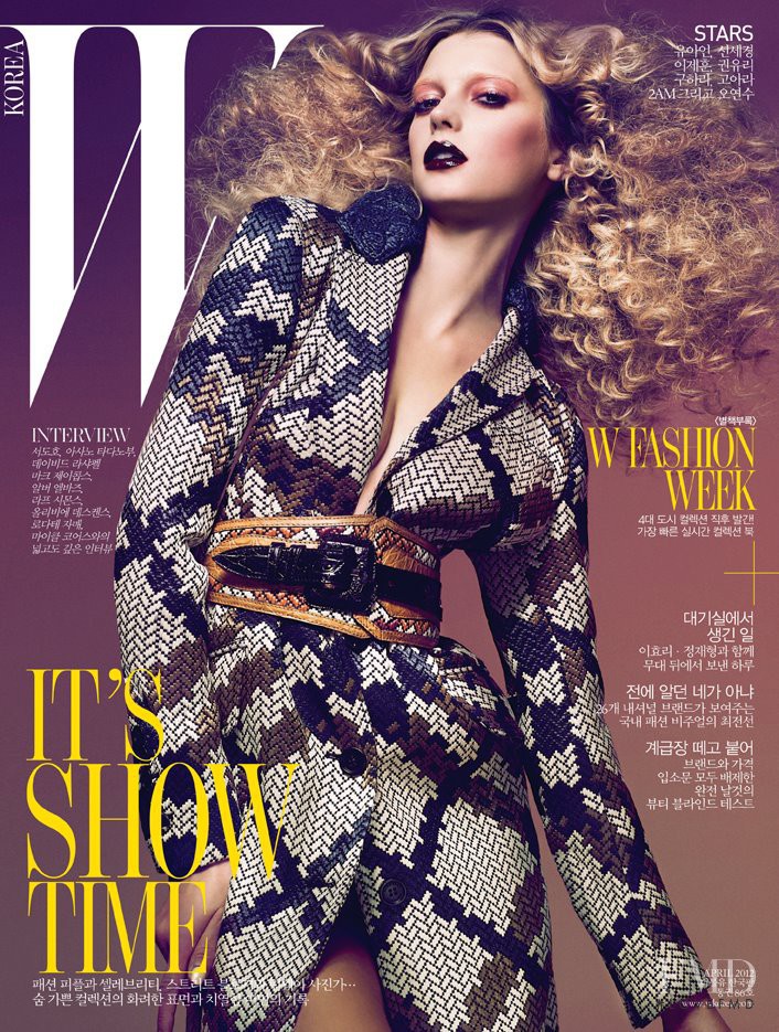 Sigrid Agren featured on the W Korea cover from April 2012