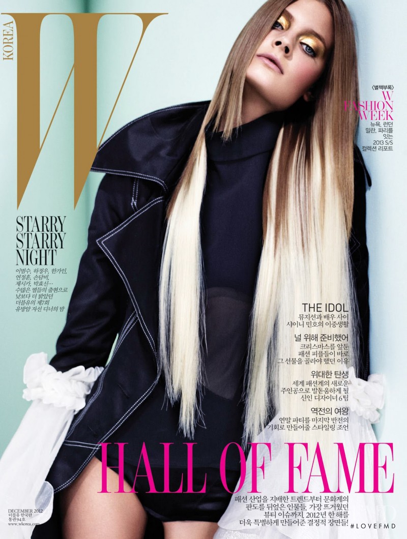 Constance Jablonski featured on the W Korea cover from December 2012