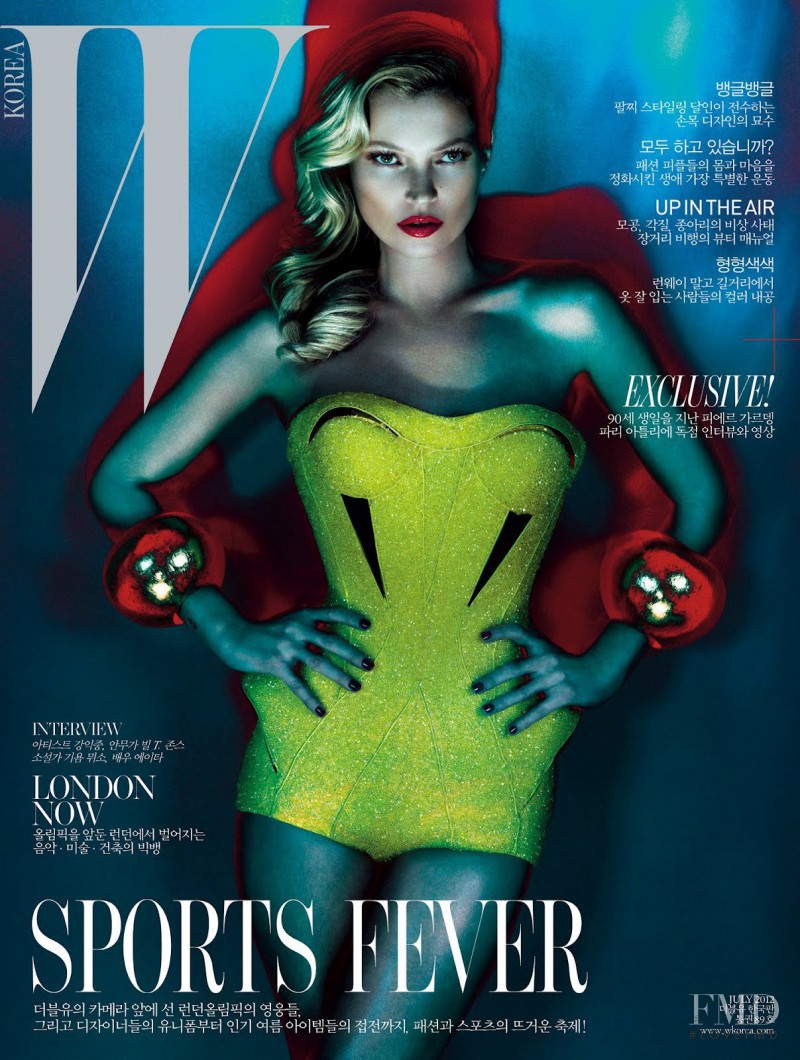 Kate Moss featured on the W Korea cover from July 2012