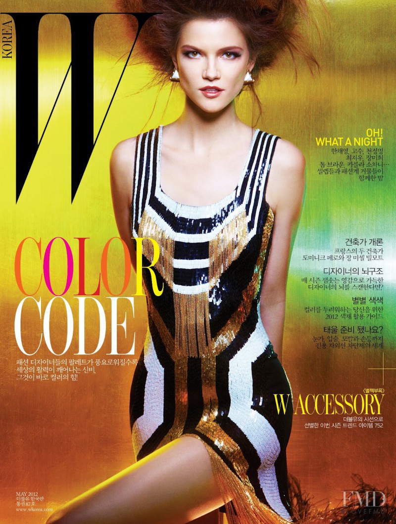 Kasia Struss featured on the W Korea cover from May 2012