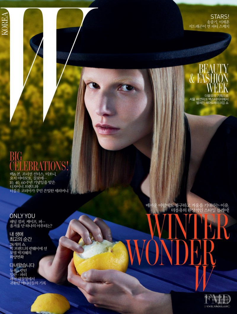 Suvi Koponen featured on the W Korea cover from November 2012
