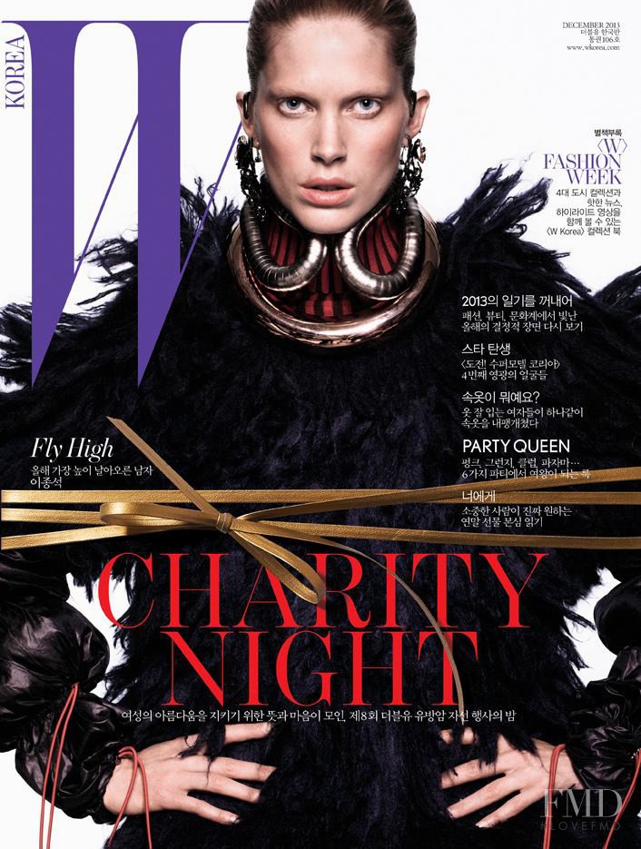 Iselin Steiro featured on the W Korea cover from December 2013