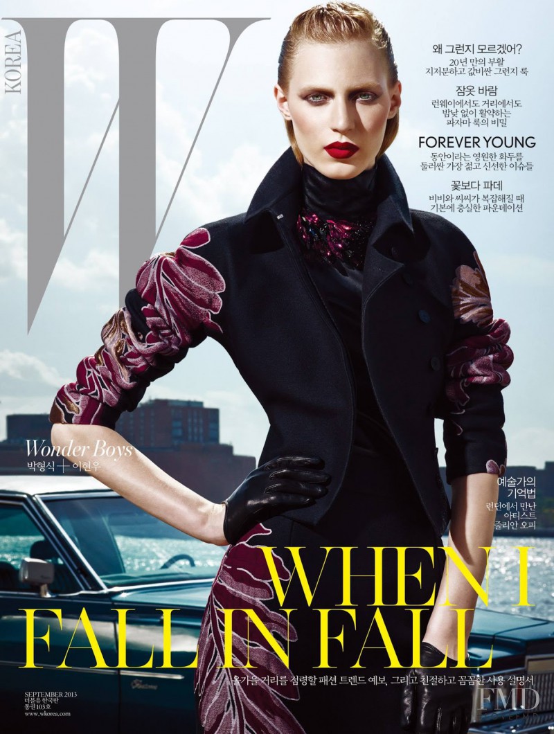 Julia Nobis featured on the W Korea cover from September 2013
