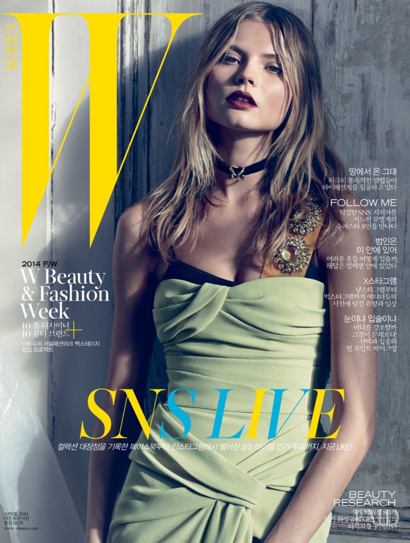 Magdalena Frackowiak featured on the W Korea cover from April 2014