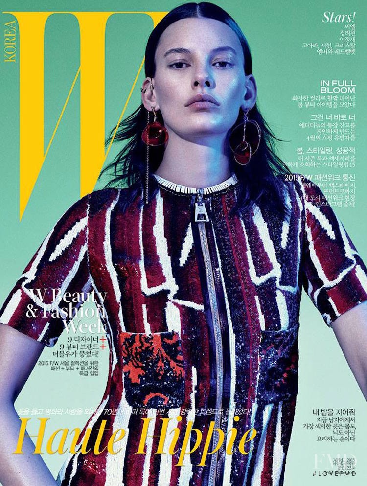 Amanda Murphy featured on the W Korea cover from April 2015