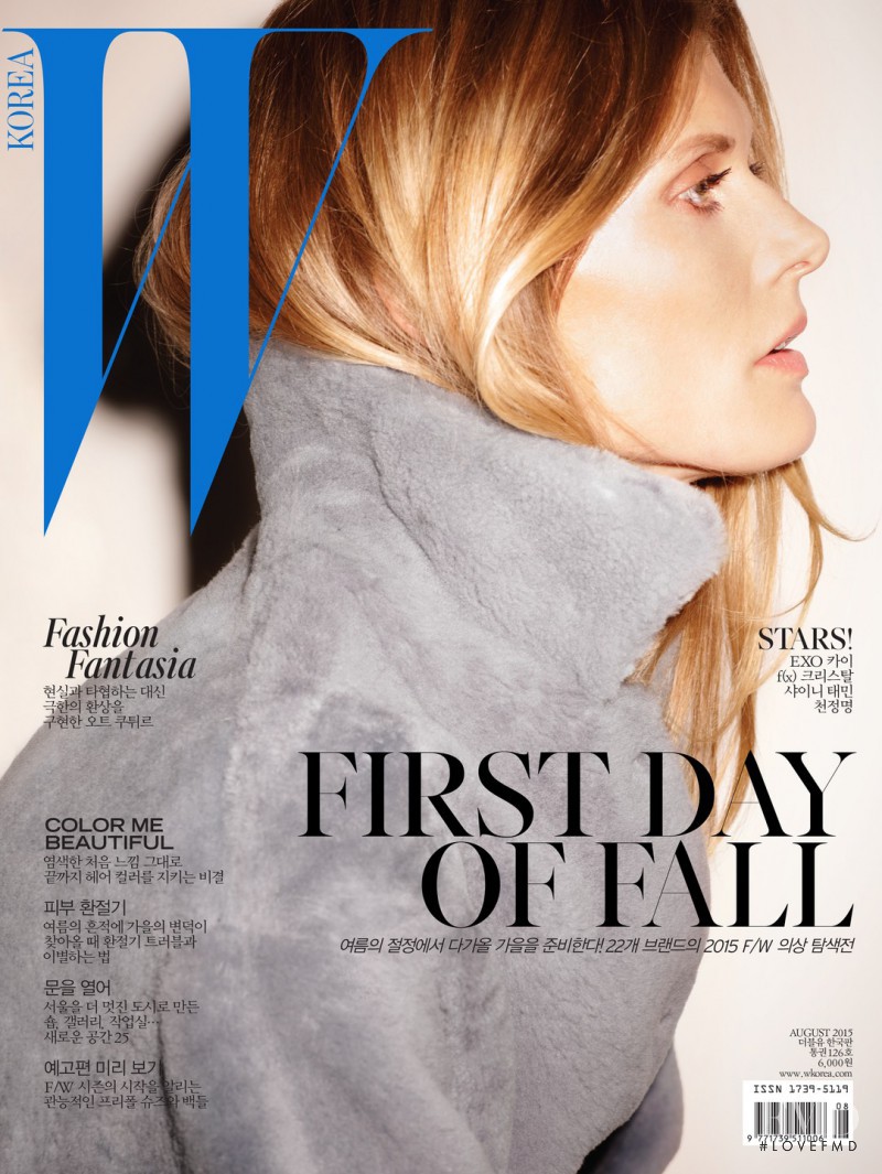 Malgosia Bela featured on the W Korea cover from August 2015