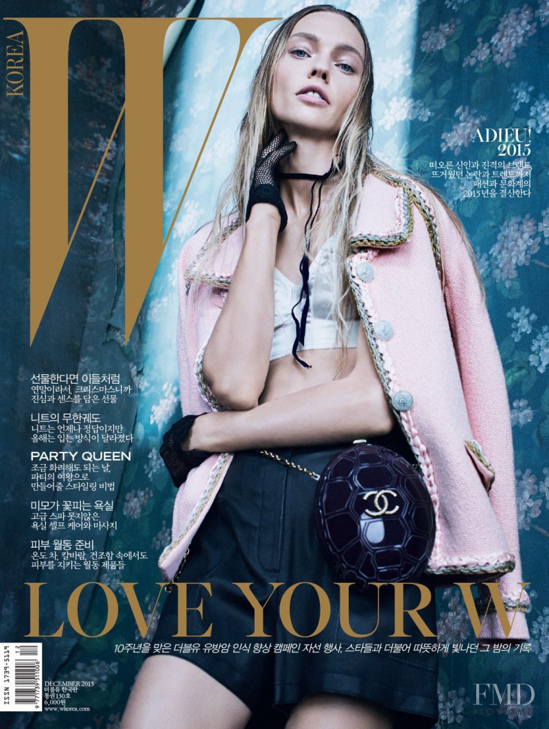 Sasha Pivovarova featured on the W Korea cover from December 2015