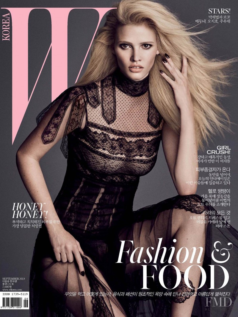 Lara Stone featured on the W Korea cover from September 2015