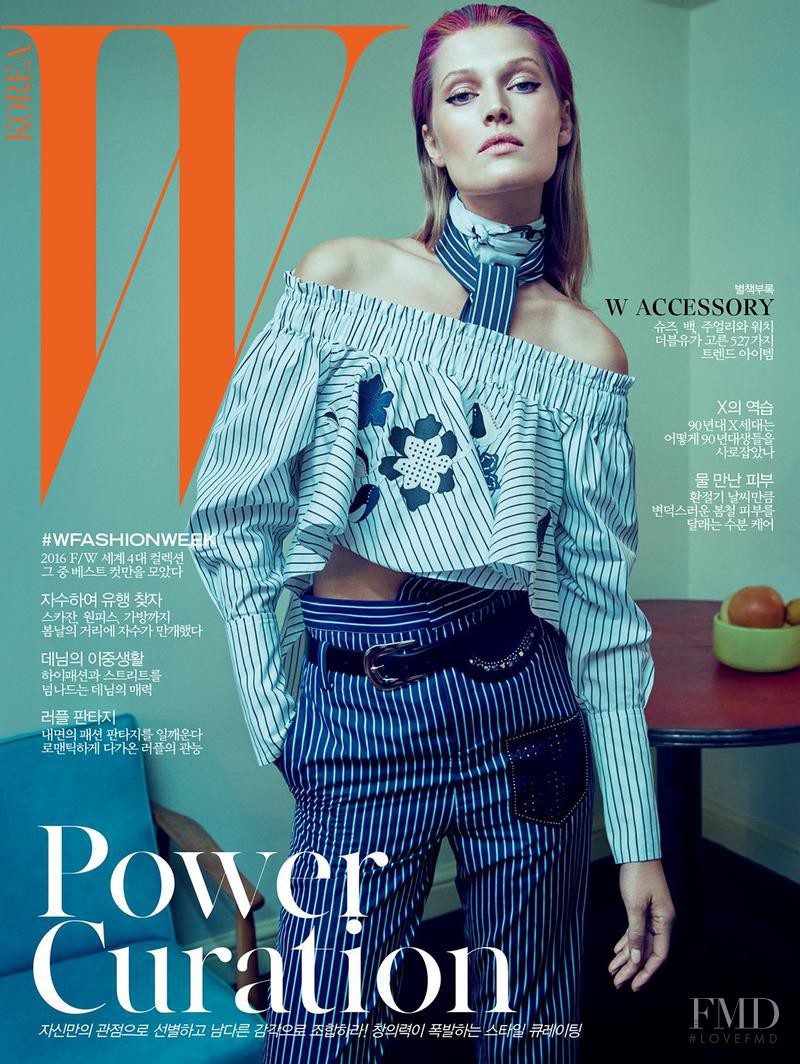 Toni Garrn featured on the W Korea cover from April 2016