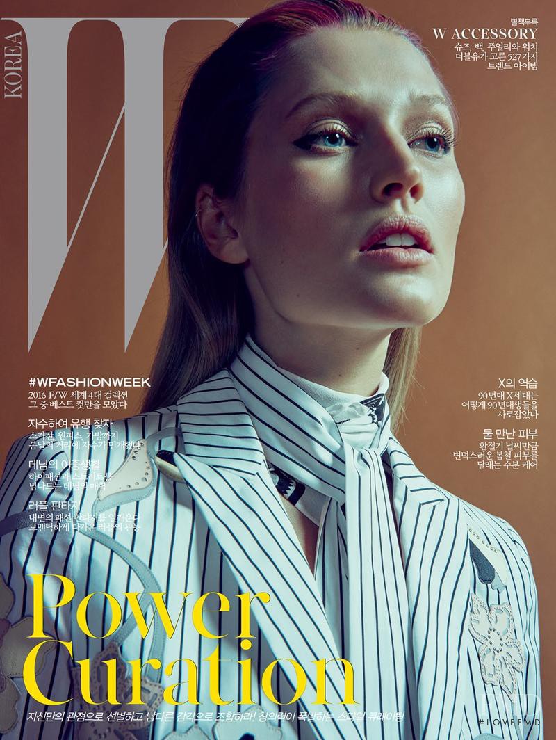 Toni Garrn featured on the W Korea cover from April 2016