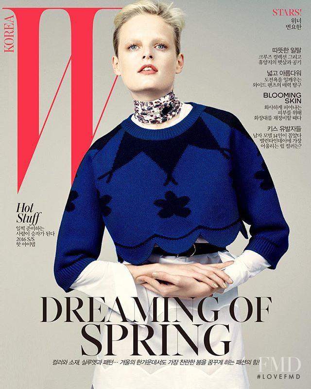 Hanne Gaby Odiele featured on the W Korea cover from February 2016