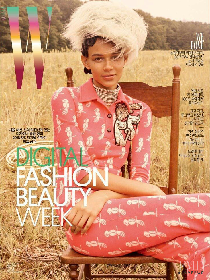 Binx Walton featured on the W Korea cover from October 2017