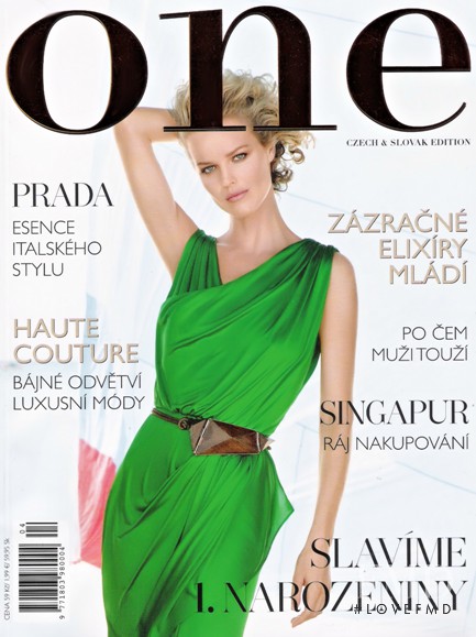 Eva Herzigova featured on the One Czech cover from May 2010