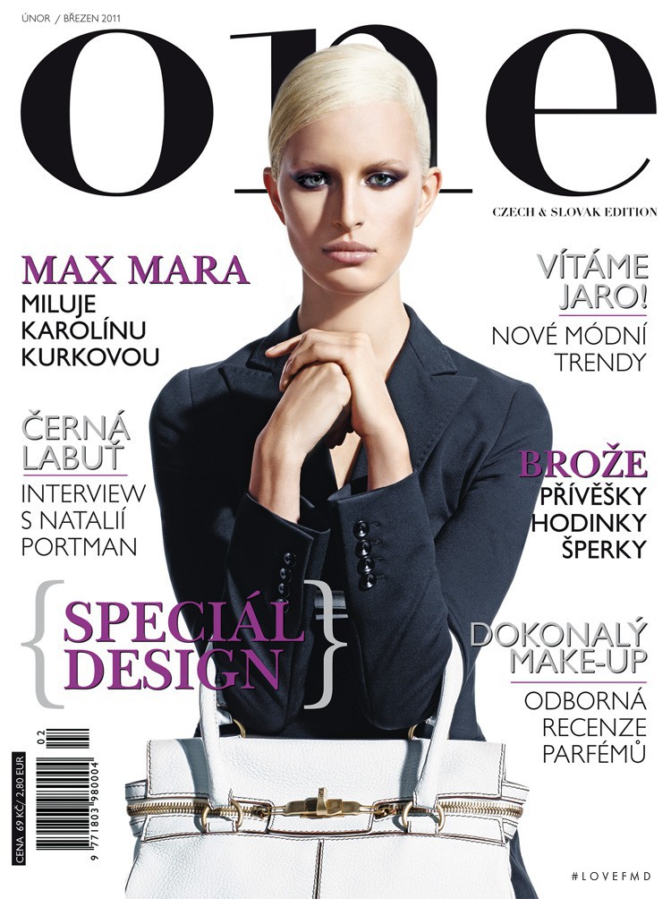 Karolina Kurkova featured on the One Czech cover from March 2011