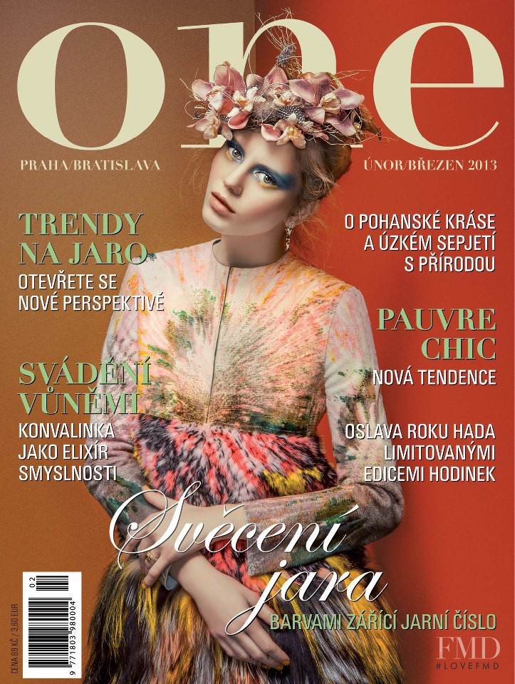 Sasha Gachulincova featured on the One Czech cover from March 2013