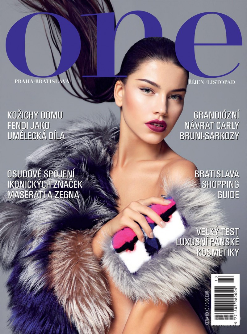 Karolina Chomistekova featured on the One Czech cover from October 2013