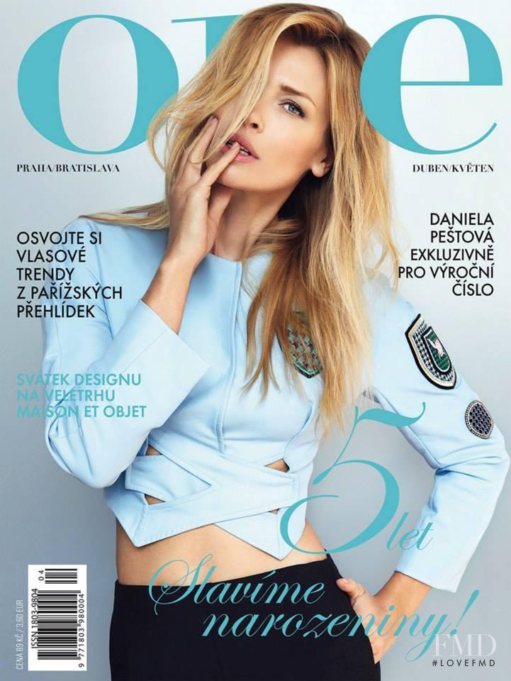 Daniela Pestova featured on the One Czech cover from April 2014