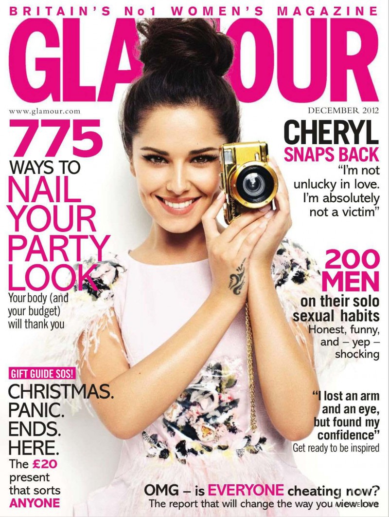 Cheryl Cole featured on the Glamour UK cover from December 2012