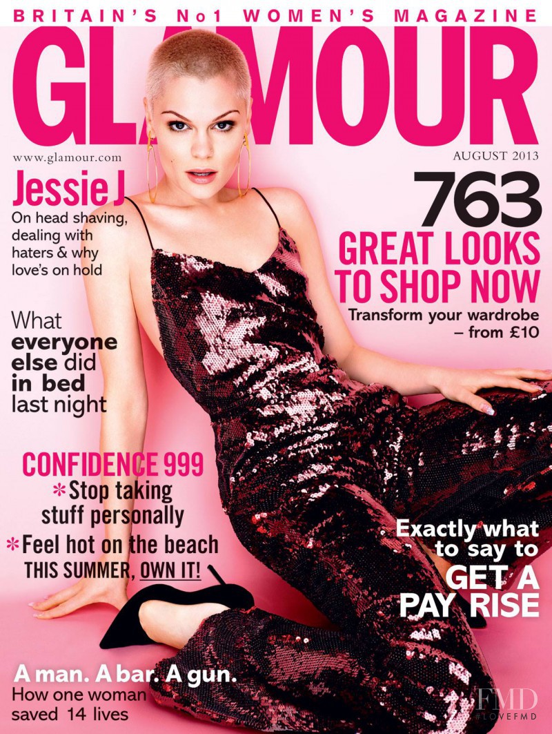Jessie J. featured on the Glamour UK cover from August 2013