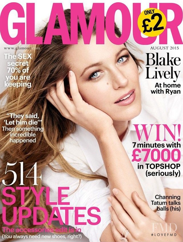 Blake Lively featured on the Glamour UK cover from June 2015