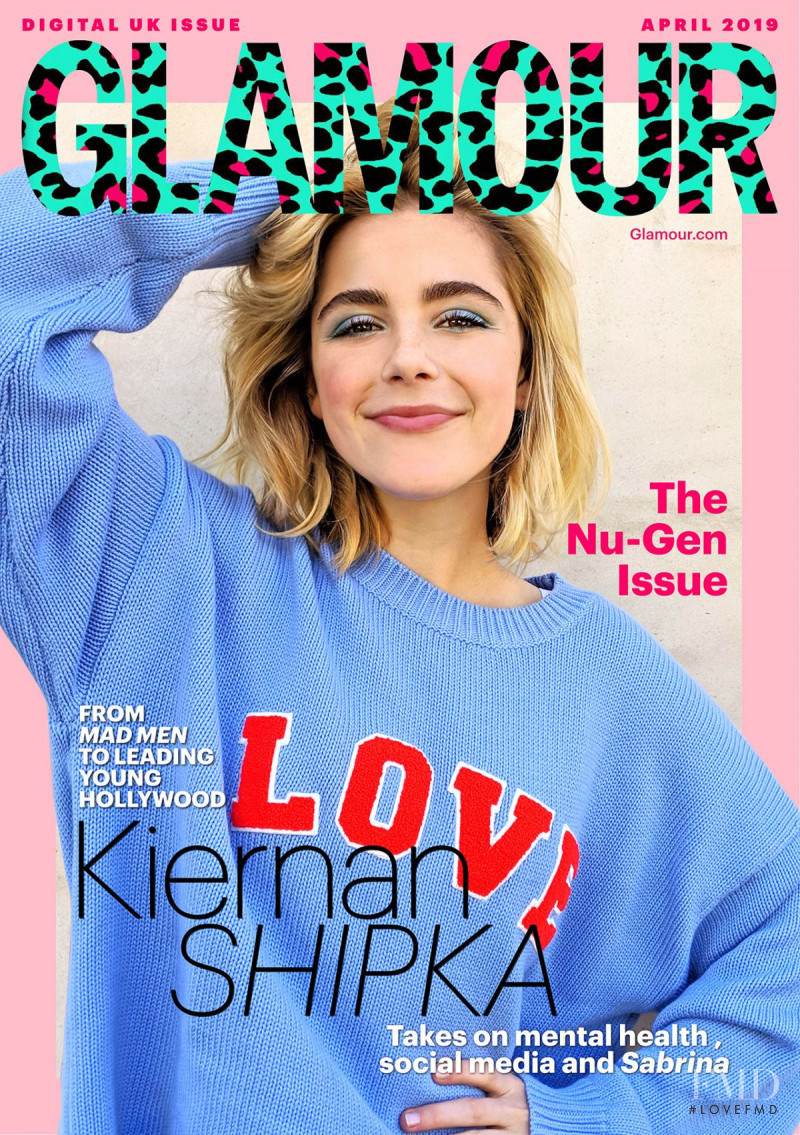 Kiernan Shipka featured on the Glamour UK cover from April 2019