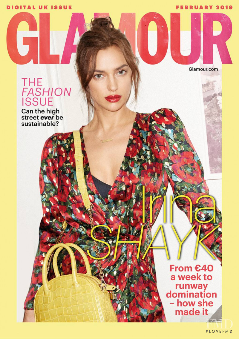 Irina Shayk featured on the Glamour UK cover from February 2019