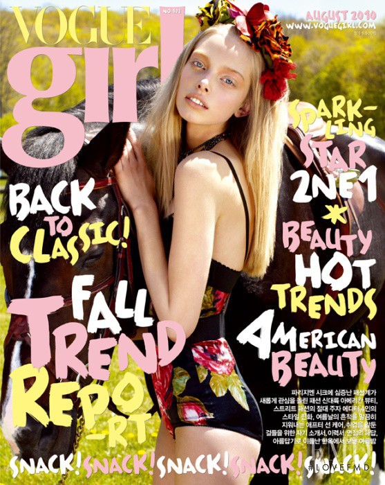 Tanya Dyagileva featured on the Vogue Girl Korea cover from August 2010