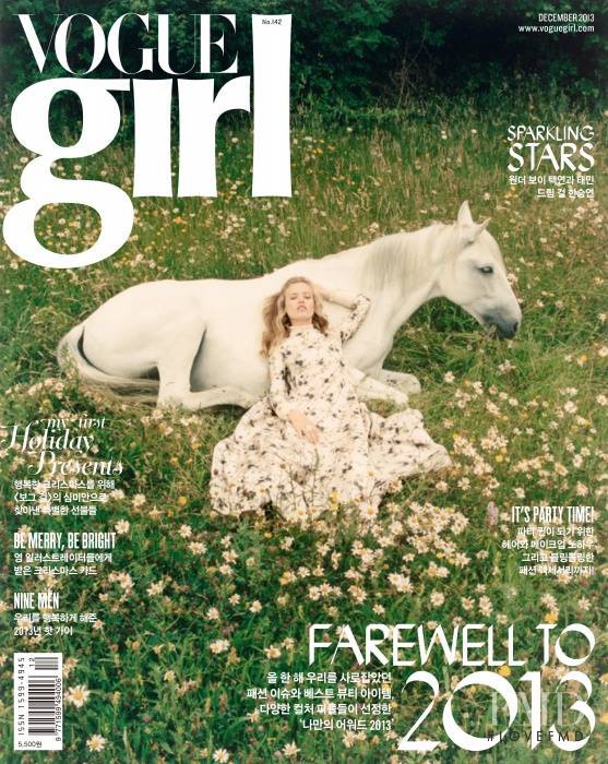 Georgia May Jagger featured on the Vogue Girl Korea cover from December 2013