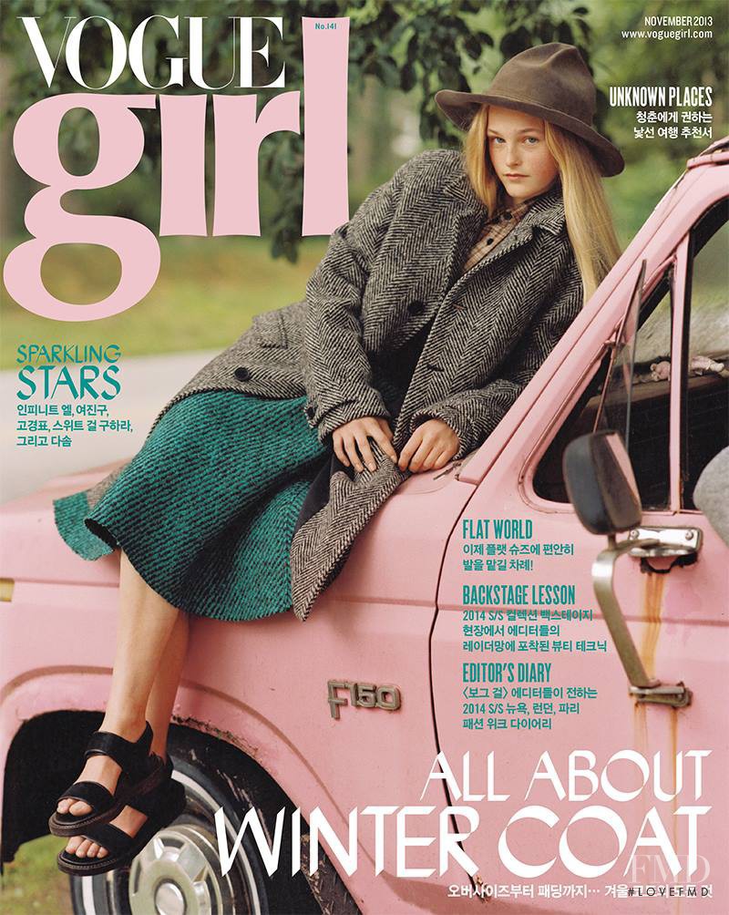 Jean Campbell featured on the Vogue Girl Korea cover from November 2013