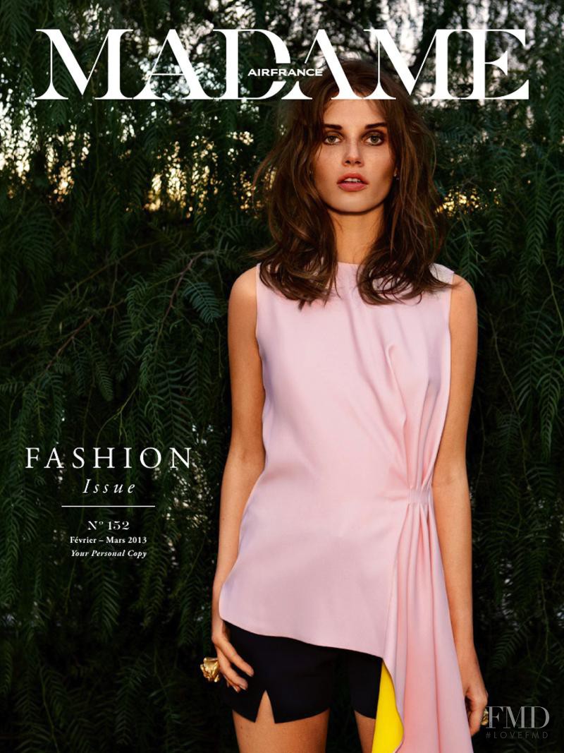 Giedre Dukauskaite featured on the Air France Madame cover from March 2013