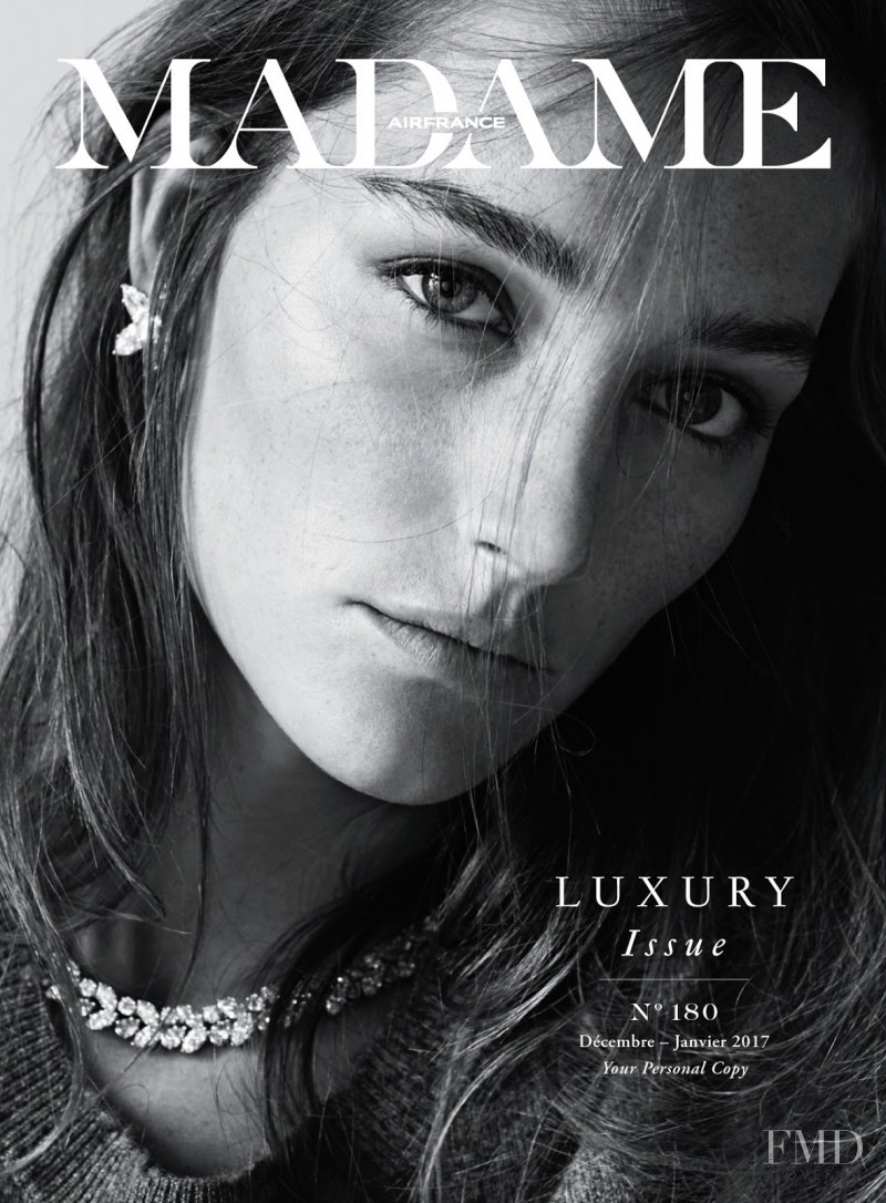 Joséphine Le Tutour featured on the Air France Madame cover from December 2016