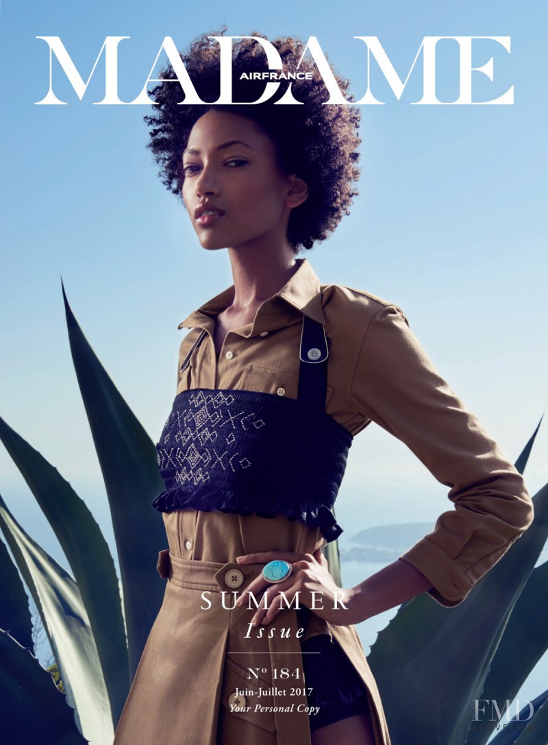 Nur Hellmann featured on the Air France Madame cover from June 2017