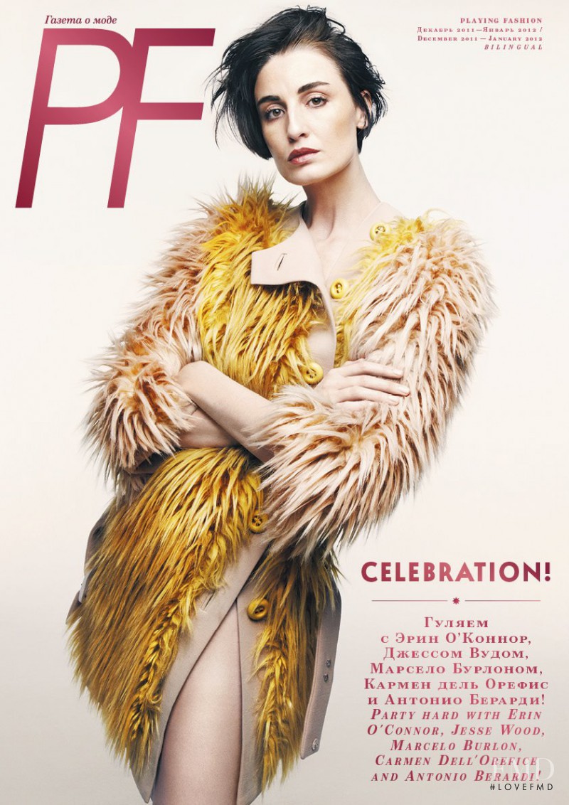 Erin O%Connor featured on the Playing Fashion cover from December 2011