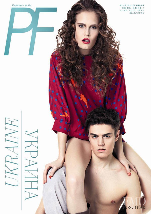 Alla Kostromicheva featured on the Playing Fashion cover from June 2011
