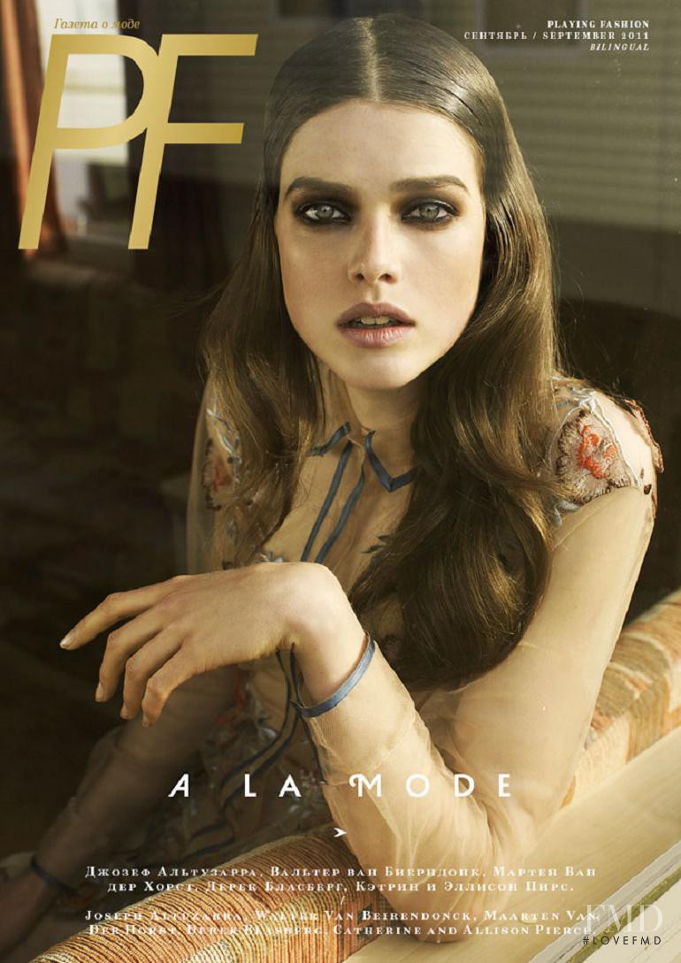 Julia Saner featured on the Playing Fashion cover from September 2011