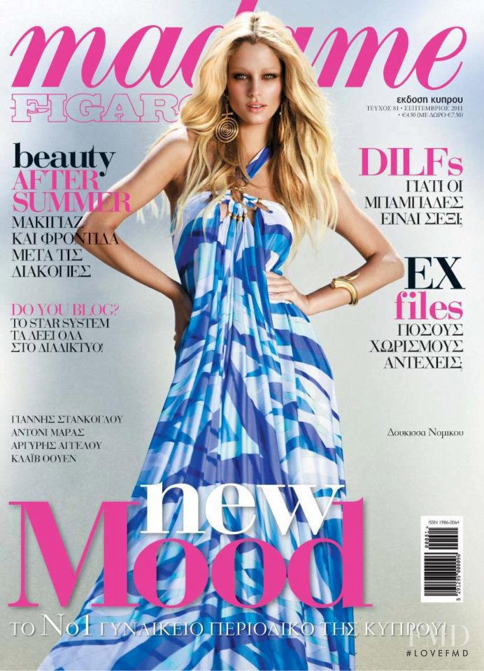 Doukissa Nomikou featured on the Madame Figaro Greece cover from September 2011