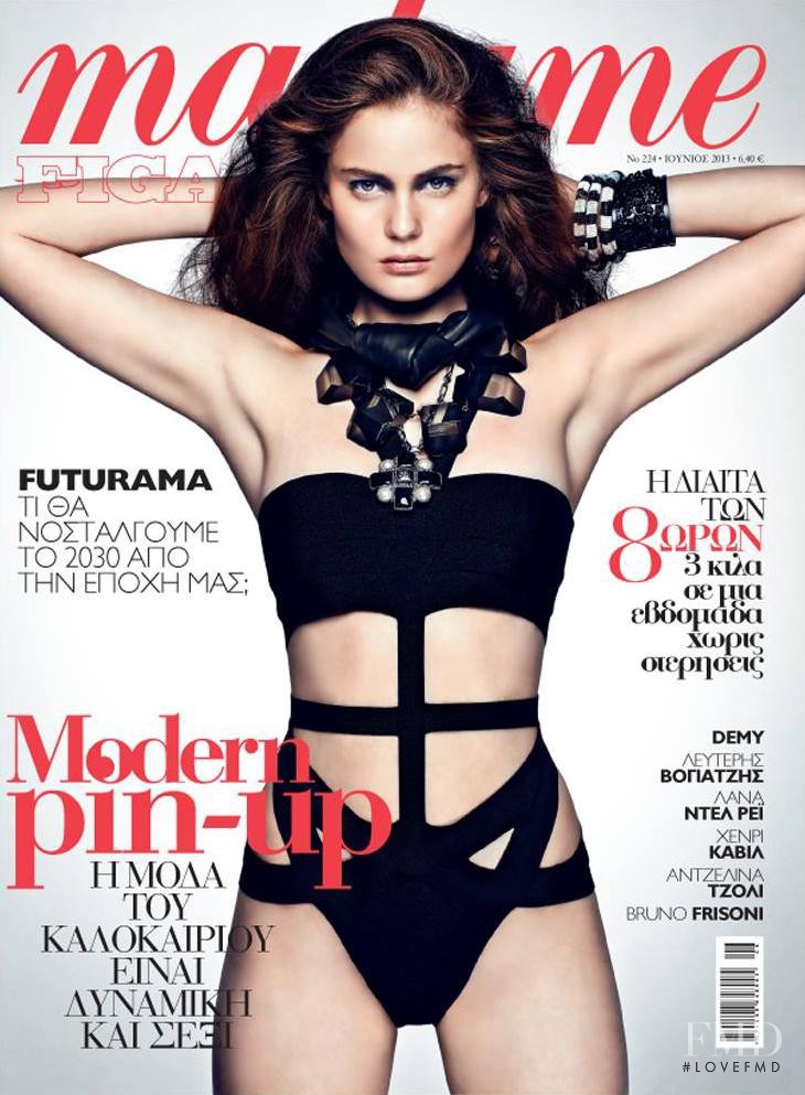 Edda Oskars featured on the Madame Figaro Greece cover from June 2013