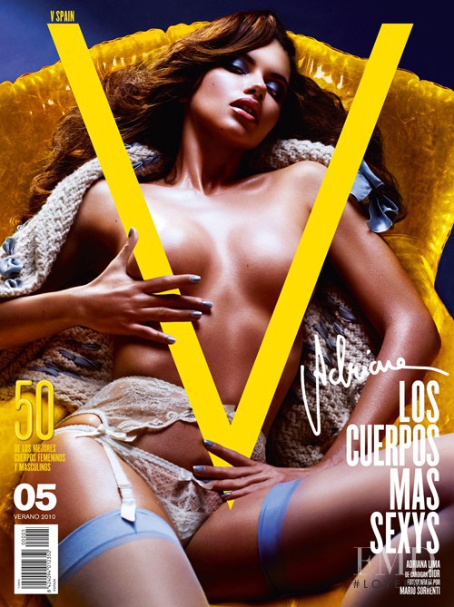 Adriana Lima featured on the V Magazine Spain cover from July 2010