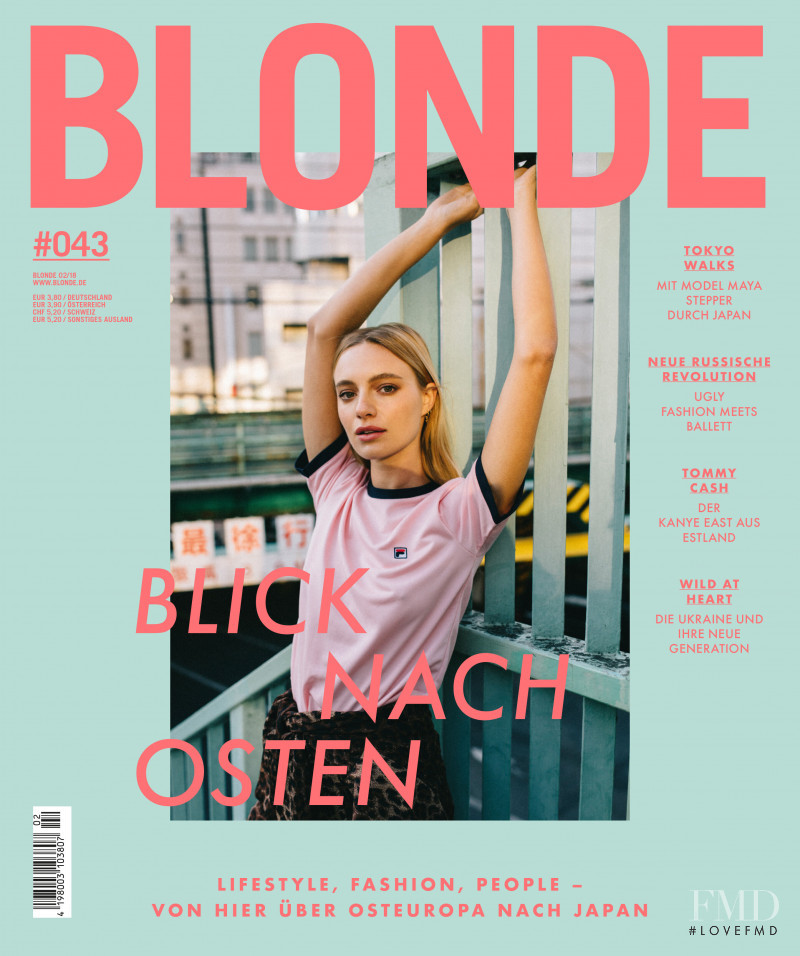 Maya Stepper featured on the BLONDE cover from February 2018