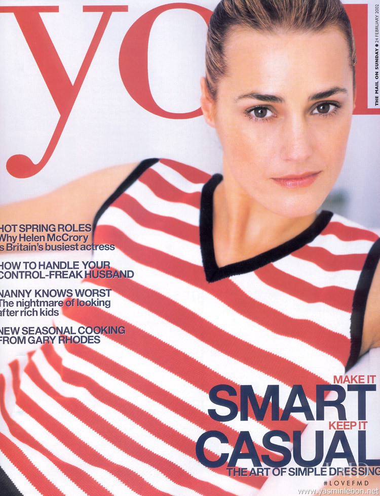 Yasmin Le Bon featured on the you cover from February 2002