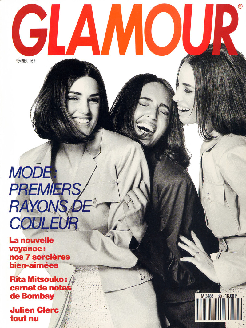 Christy Turlington featured on the Glamour France cover from February 1990