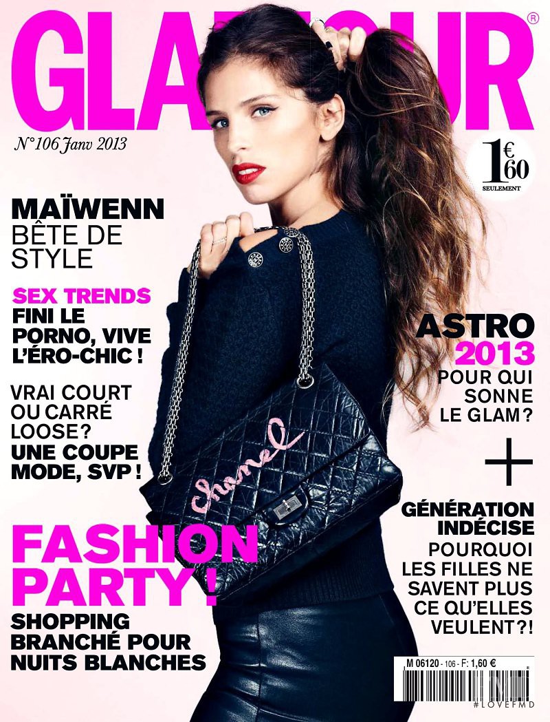 Maïwenn featured on the Glamour France cover from January 2013