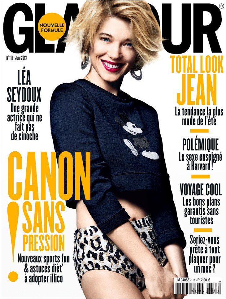 Lea Seydoux featured on the Glamour France cover from June 2013